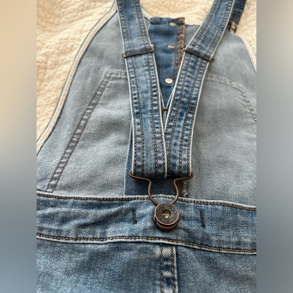 Free people denim overall shorts romper size 27 - Picture 6 of 9